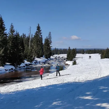 Enjoyharrachov - Atraktivni Slunny Klimatizovany 14 V Centru S Terasou A Parkovanim, Saunou , Wifi-wlan, Sat, Herni Konzoli, Pc S Win 10, Netflix Zdarma A Moznosti Dobijeni Auta S Vyhledem Na Certovu Horu Se Skokanskymi Mustky Jen 150m Od La * Harrachov