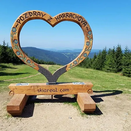 Enjoyharrachov - Atraktivni Slunny Klimatizovany 14 V Centru S Terasou A Parkovanim, Saunou , Wifi-wlan, Sat, Herni Konzoli, Pc S Win 10, Netflix Zdarma A Moznosti Dobijeni Auta S Vyhledem Na Certovu Horu Se Skokanskymi Mustky Jen 150m Od La Lejlighed *