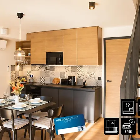 公寓 Enjoyharrachov - Atraktivni Slunny Klimatizovany 14 V Centru Se Saunou, Parkovanim, Wifi-wlan, Sat, Herni Konzoli, Pc S Win 10, Netflix Zdarma A Moznosti Dobijeni Auta S Vyhledem Na Certovu Horu Se Skokanskymi Mustky Jen 150m Od Lanovky 哈拉霍夫