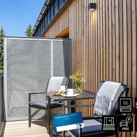 Enjoyharrachov - Atraktivni Slunny Klimatizovany 14 V Centru Se Saunou, Parkovanim, Wifi-wlan, Sat, Herni Konzoli, Pc S Win 10, Netflix Zdarma A Moznosti Dobijeni Auta S Vyhledem Na Certovu Horu Se Skokanskymi Mustky Jen 150m Od Lanovky 哈拉霍夫