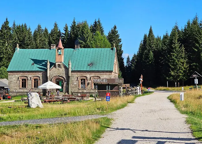 아파트 Enjoyharrachov - Atraktivni Slunny Klimatizovany 14 V Centru Se Saunou, Parkovanim, Wifi-wlan, Sat, Herni Konzoli, Pc S Win 10, Netflix Zdarma A Moznosti Dobijeni Auta S Vyhledem Na Certovu Horu Se Skokanskymi Mustky Jen 150m Od Lanovky 하라포프